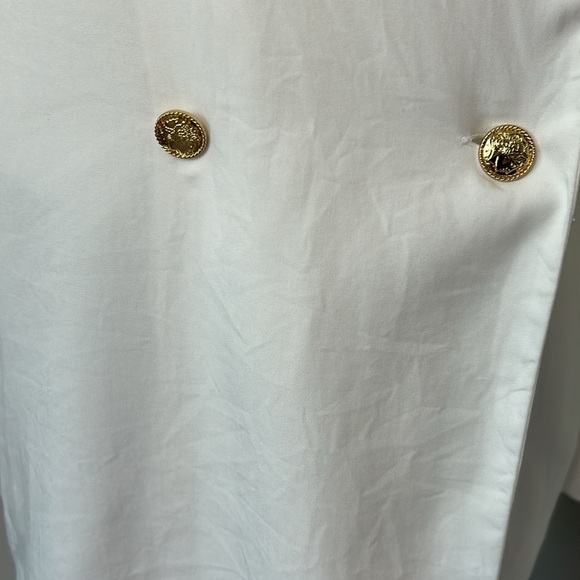 CAROLINE CONSTAS Ruffle Blazer Dress Split Ruffle Sleeve White Revolve Sz XS - Picture 6 of 16